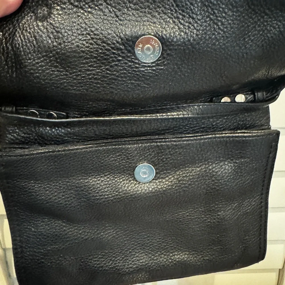 Rebecca Minkoff Black silver‎ hardware Leather Womens Shoulder Bag